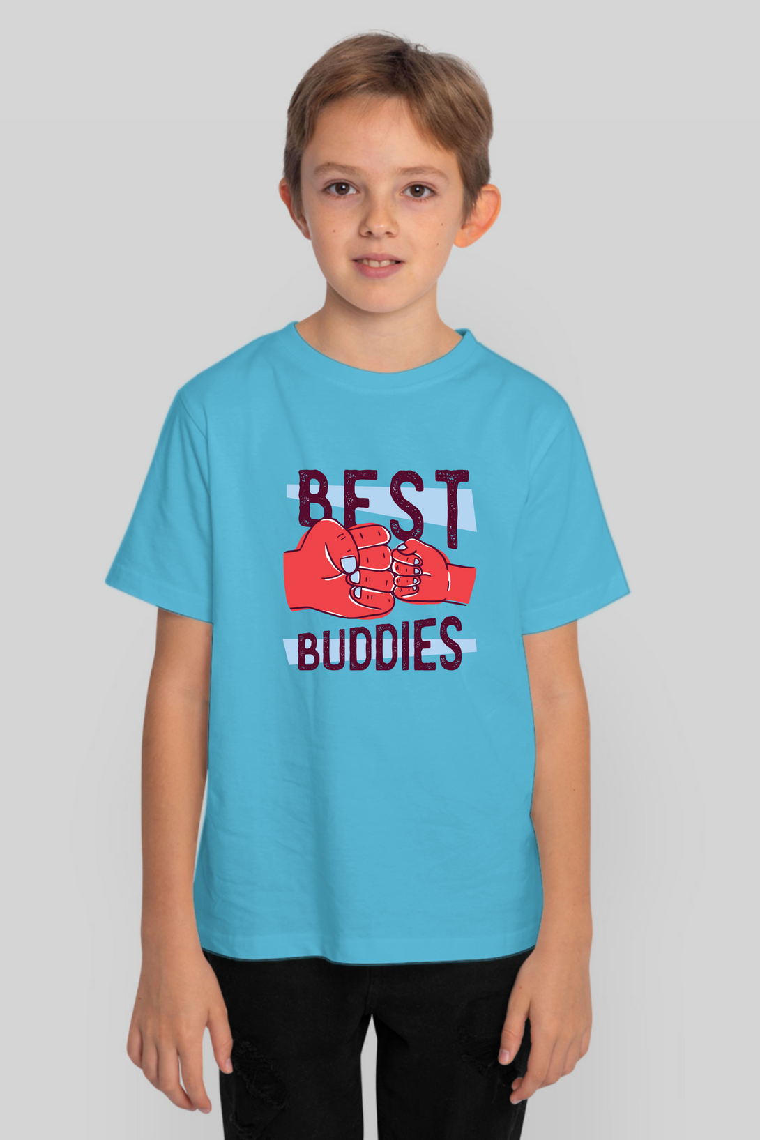 Best Buddies Printed T-Shirt For Boy - WowWaves - 11