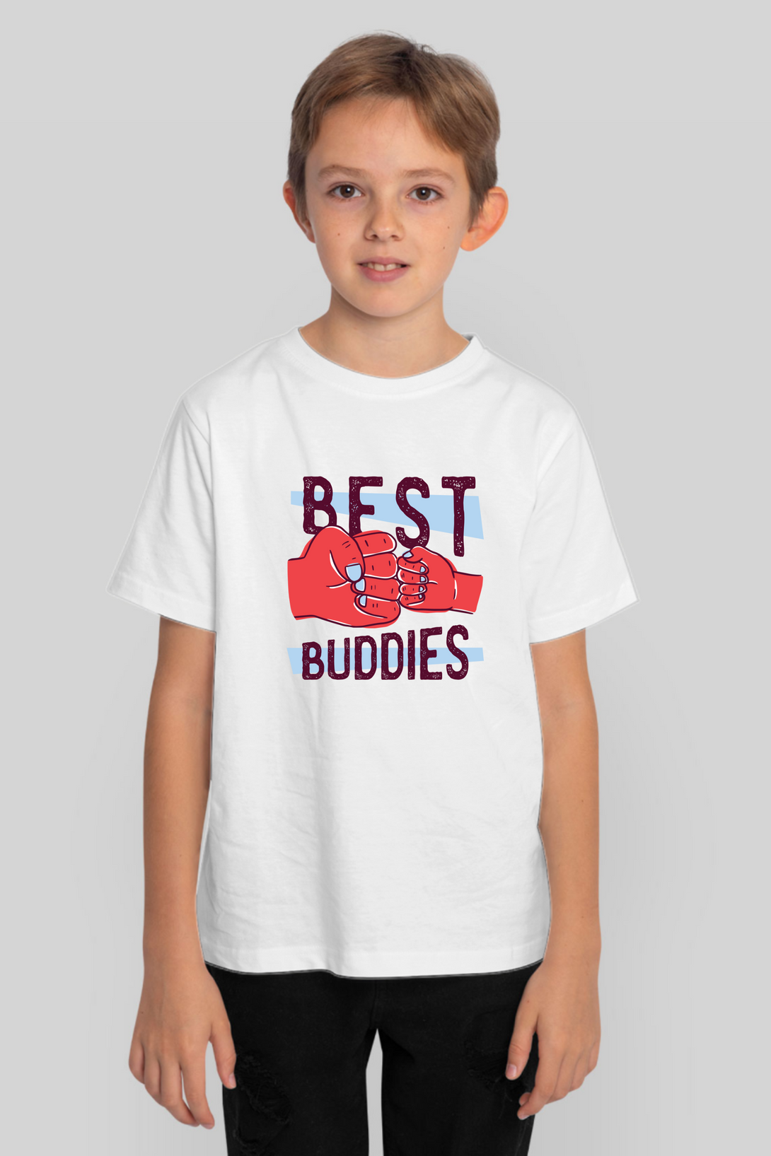 Best Buddies Printed T-Shirt For Boy - WowWaves - 9