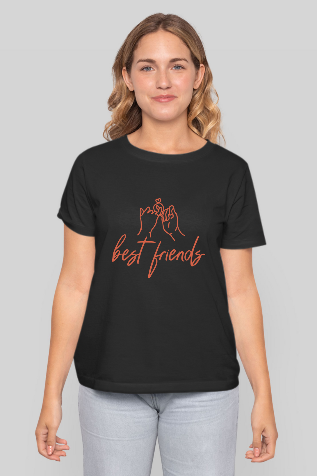 Best Friends Printed T-Shirt For Women - WowWaves - 10