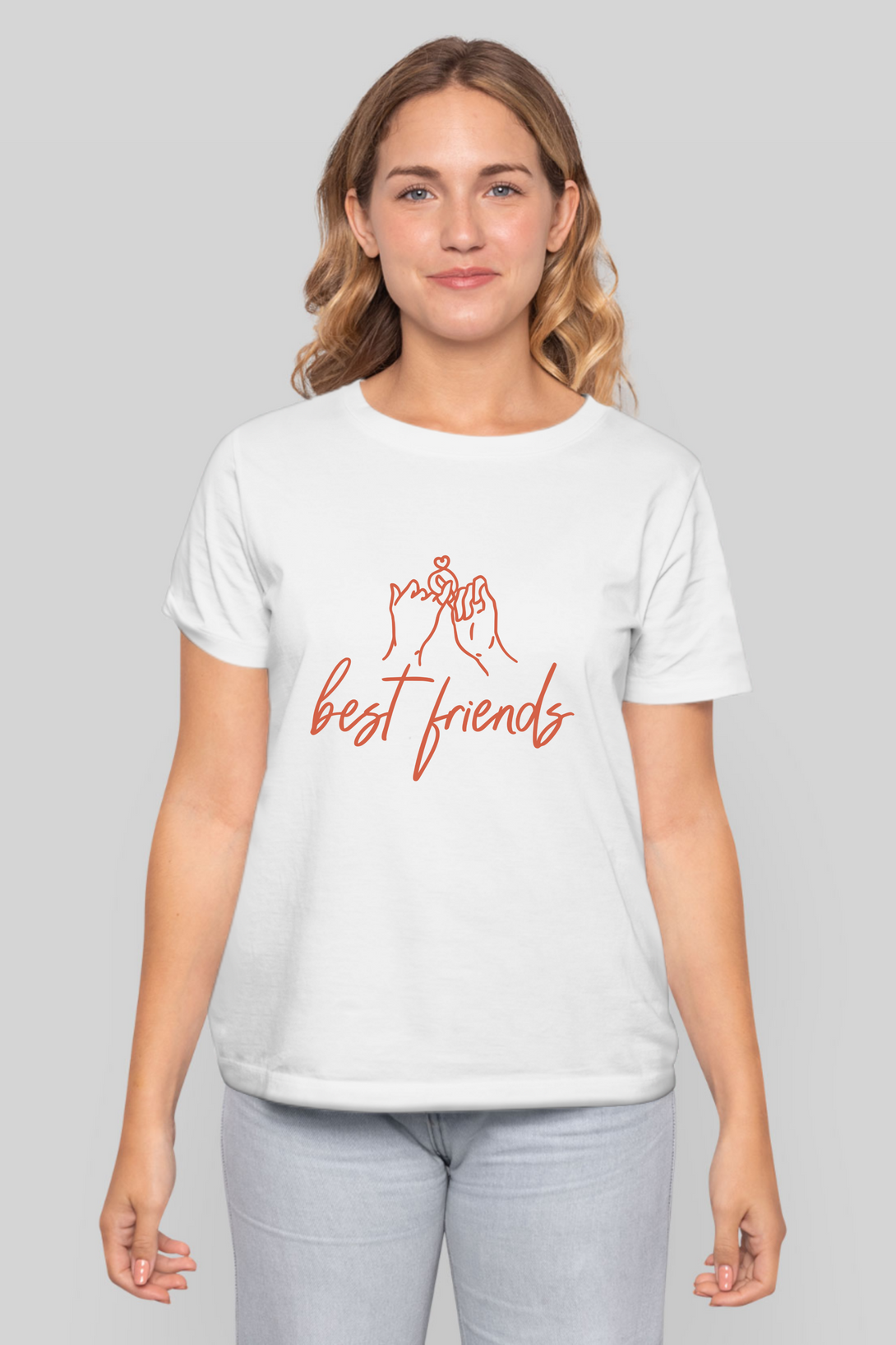 Best Friends Printed T-Shirt For Women - WowWaves - 8