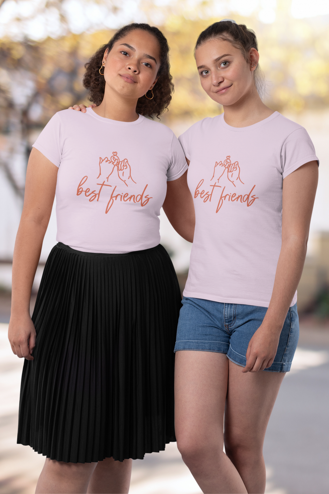 Best Friends Printed T-Shirt For Women - WowWaves - 4