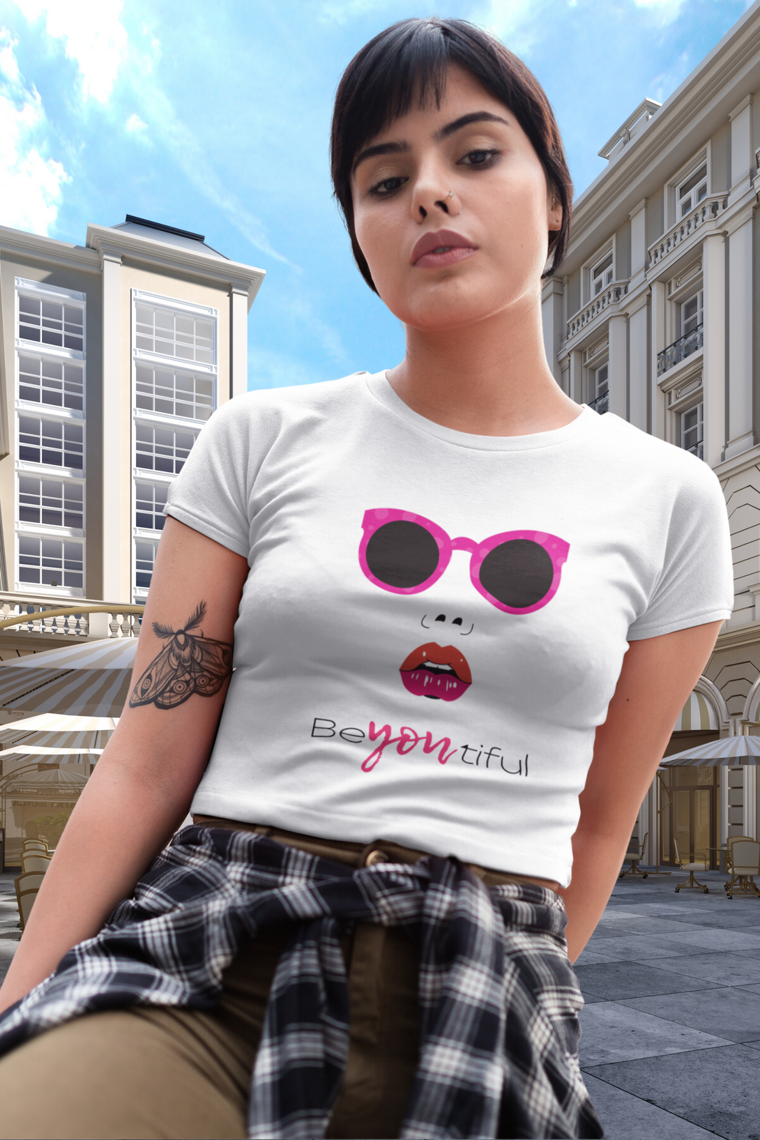Beyoutiful Printed T-Shirt For Women - WowWaves - 3