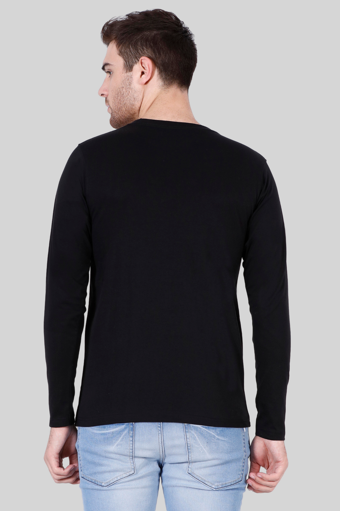 Black Full Sleeve T-Shirt For Men - WowWaves - 9