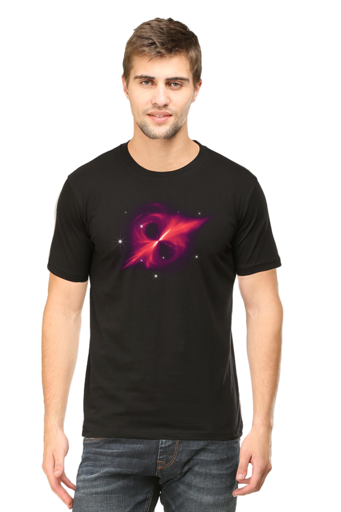 Black Hole Printed T-Shirt For Men - WowWaves - 6