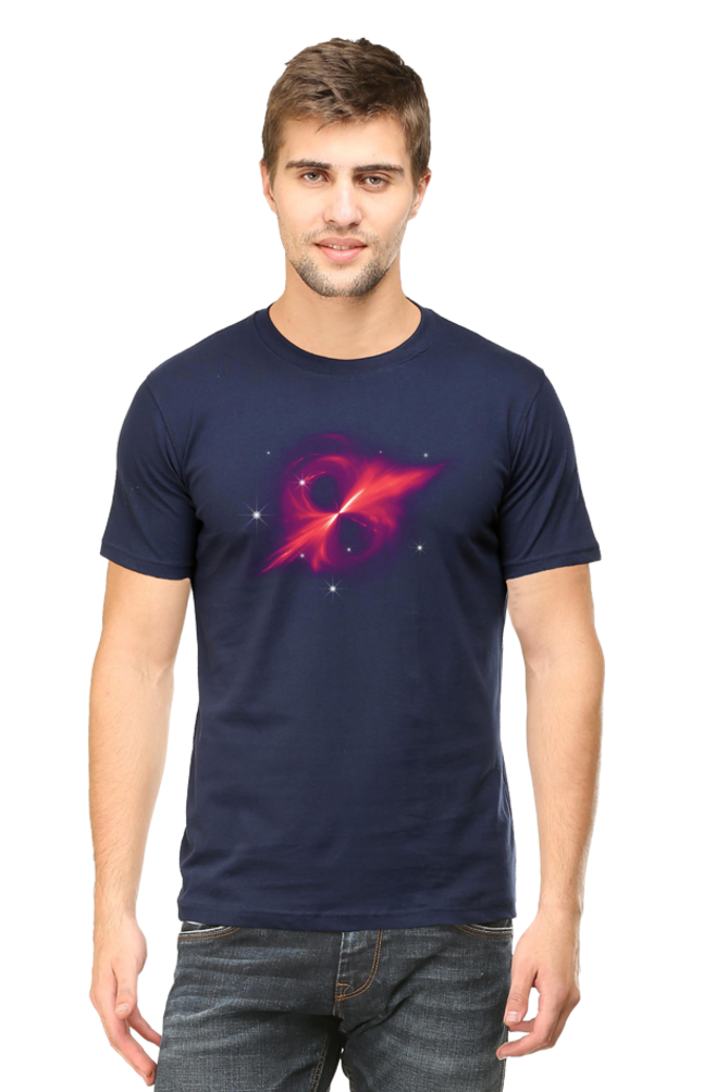 Black Hole Printed T-Shirt For Men - WowWaves - 5