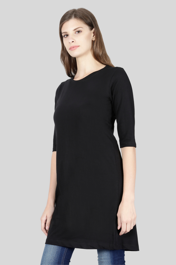 Black T-Shirt Dress For Women - WowWaves