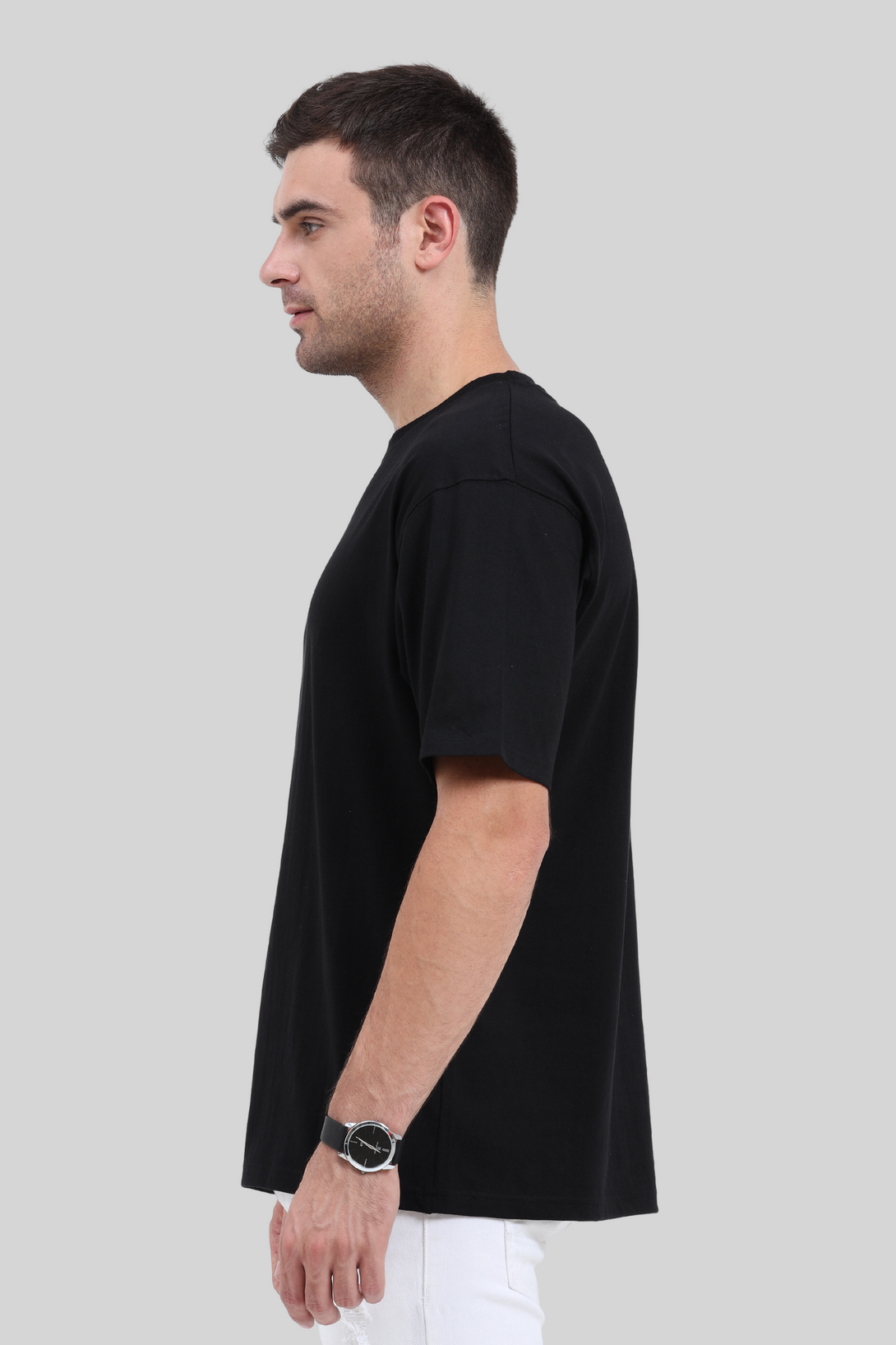 Black Oversized T-Shirt For Men - WowWaves - 5