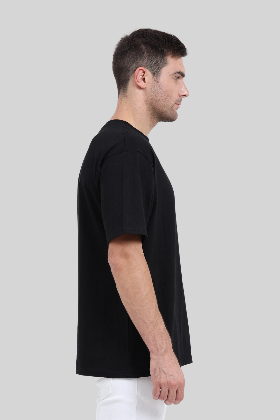 Black Oversized T-Shirt For Men - WowWaves - 4
