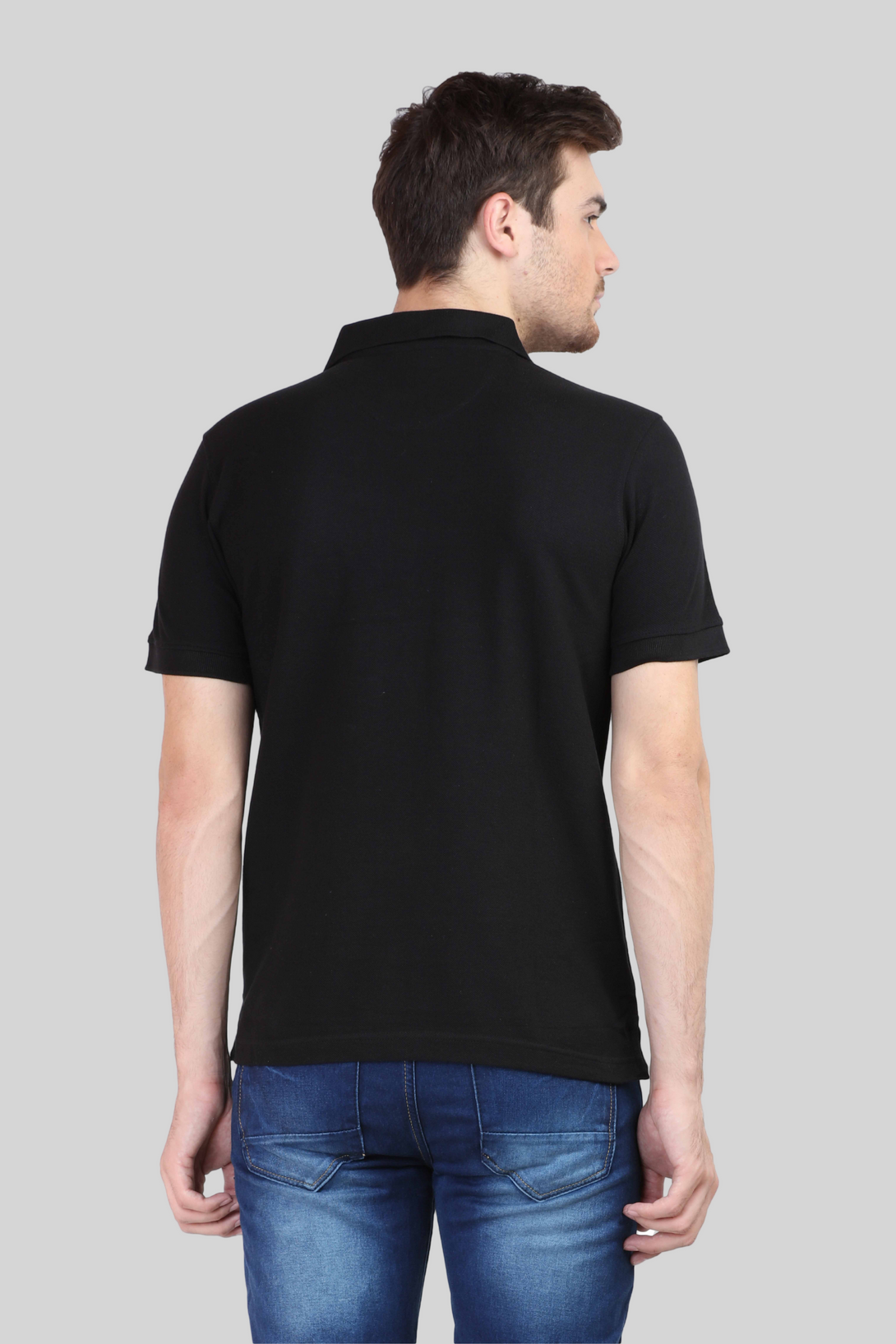 Black Polo T-Shirt For Men - WowWaves - 9