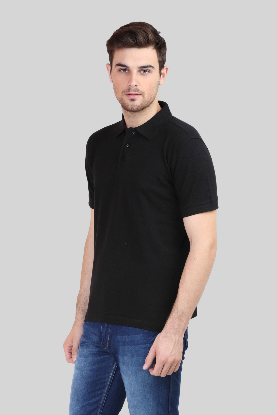 Black Polo T-Shirt For Men - WowWaves - 7