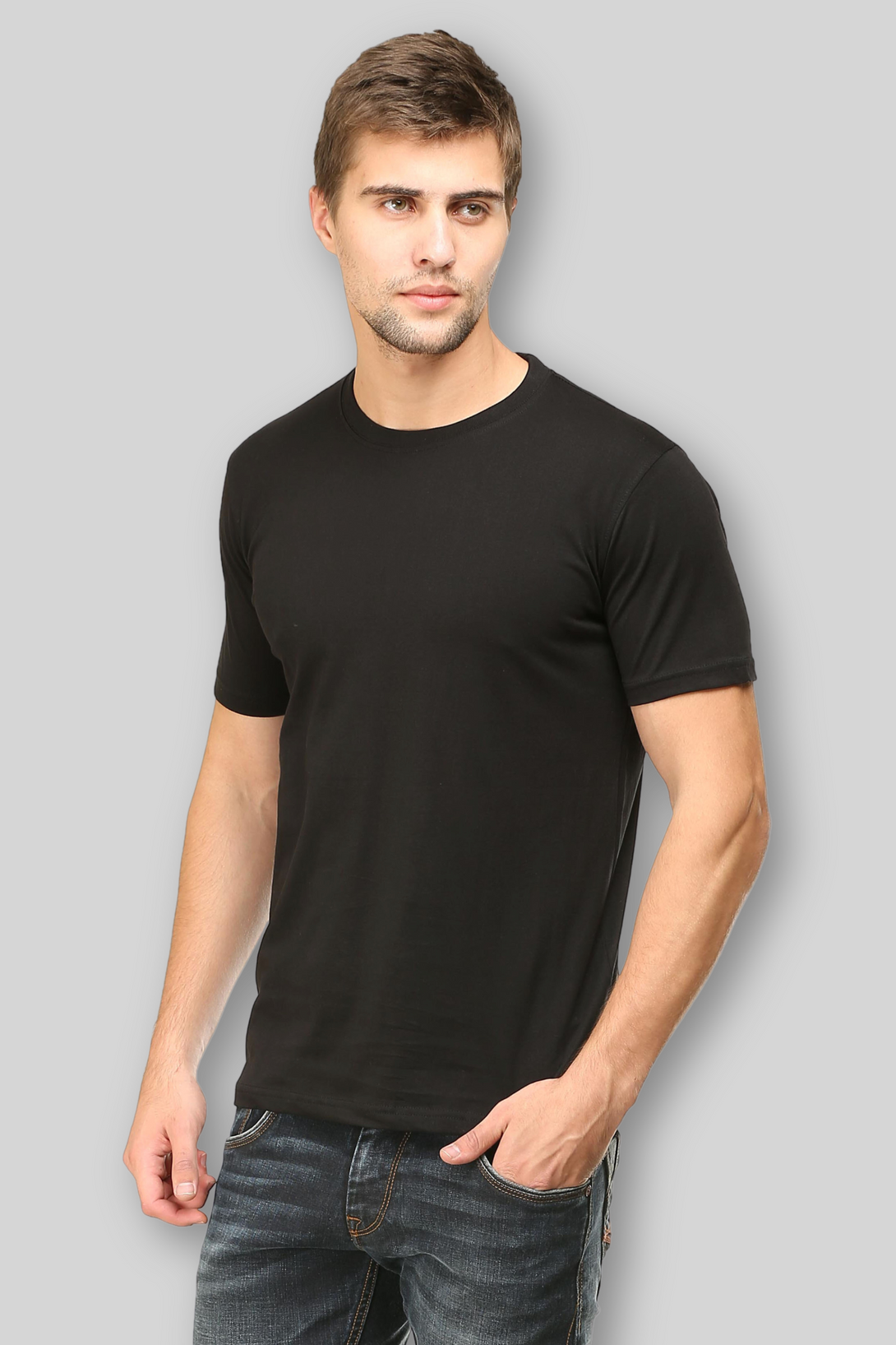 Black T-Shirt For Men - WowWaves - 3