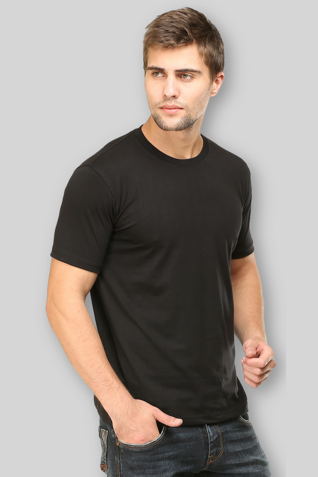 Black T-Shirt For Men - WowWaves - 2