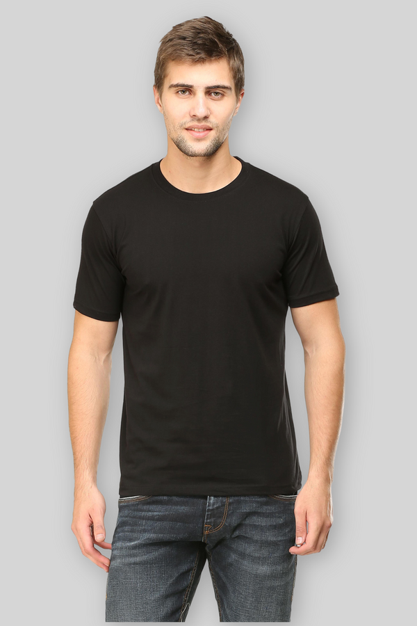 Black T-shirt for men-Plain T-Shirt-WowWaves-Black-S-Wow Waves