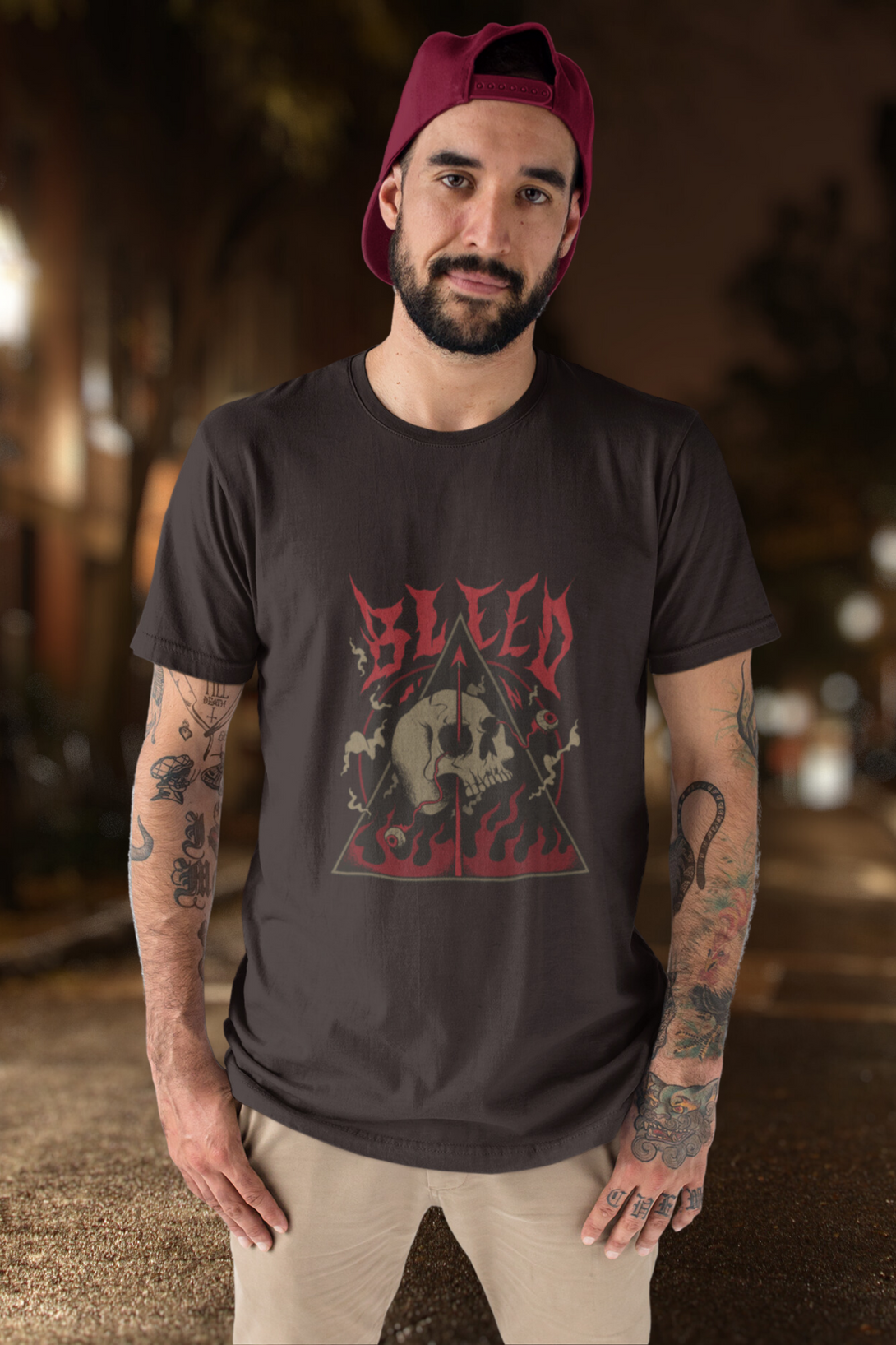 Bleed Printed T-Shirt For Men - WowWaves - 2