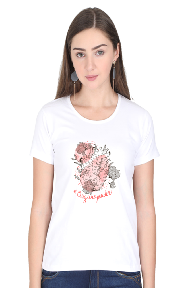 Blossoming Love Printed Scoop Neck T-Shirt For Women - WowWaves - 5