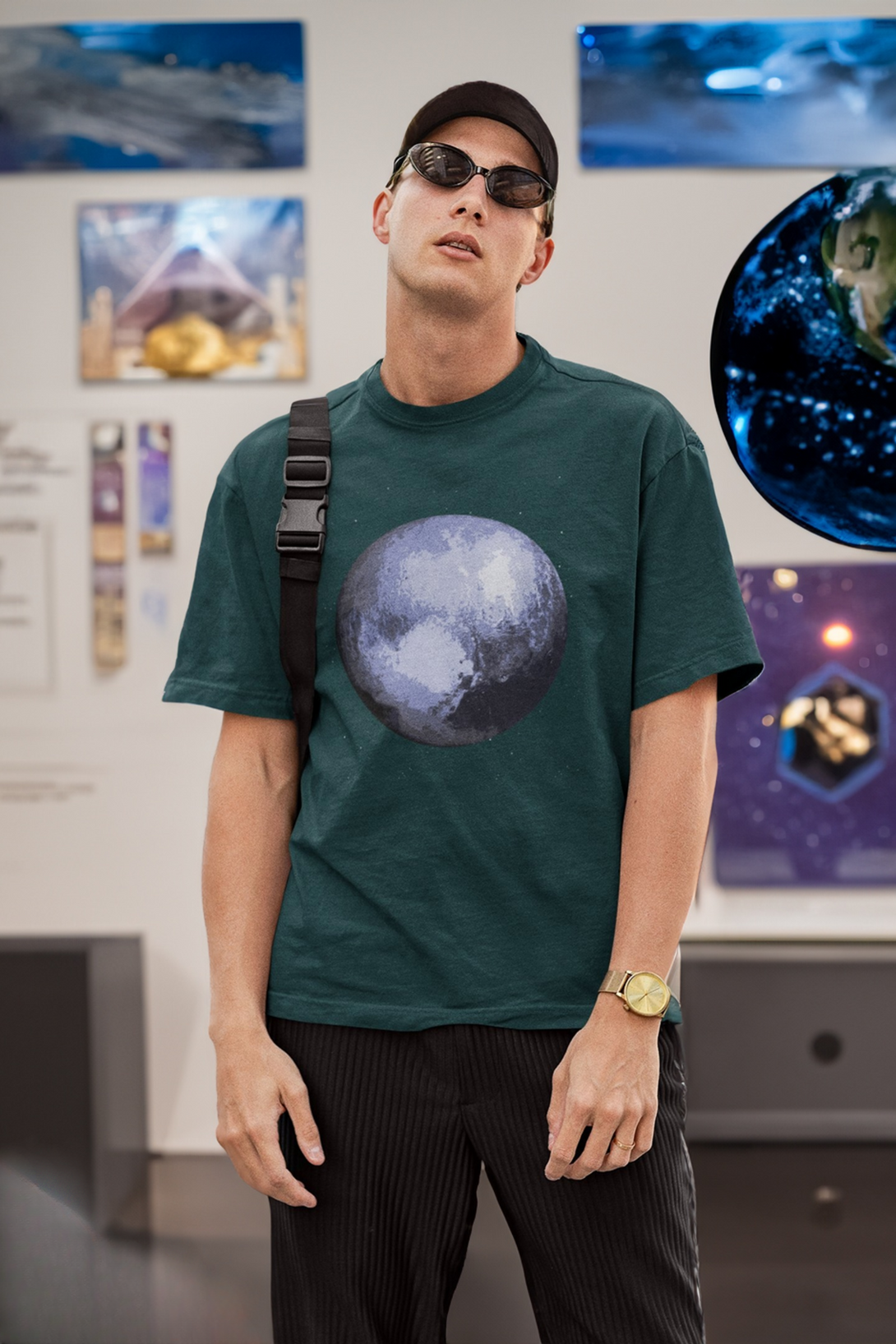 Blue Planet Printed T-Shirt For Men - WowWaves - 3