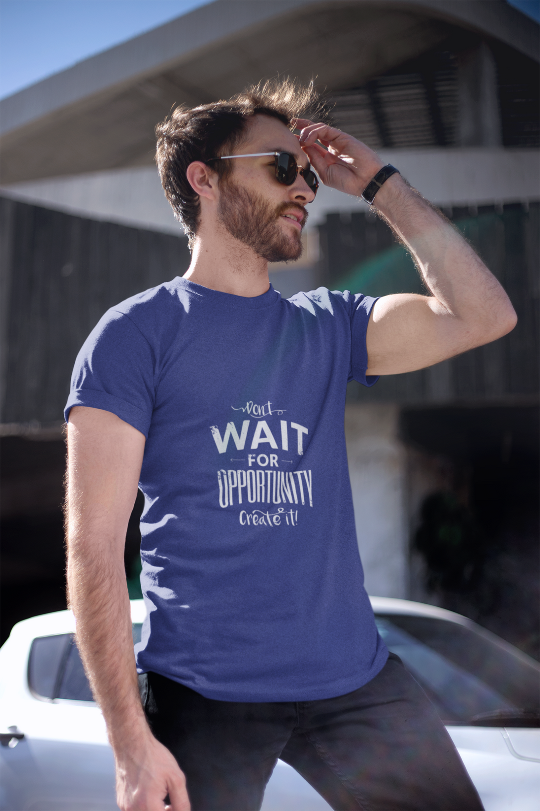 Create Opportunity Printed T-Shirt For Men - WowWaves - 2