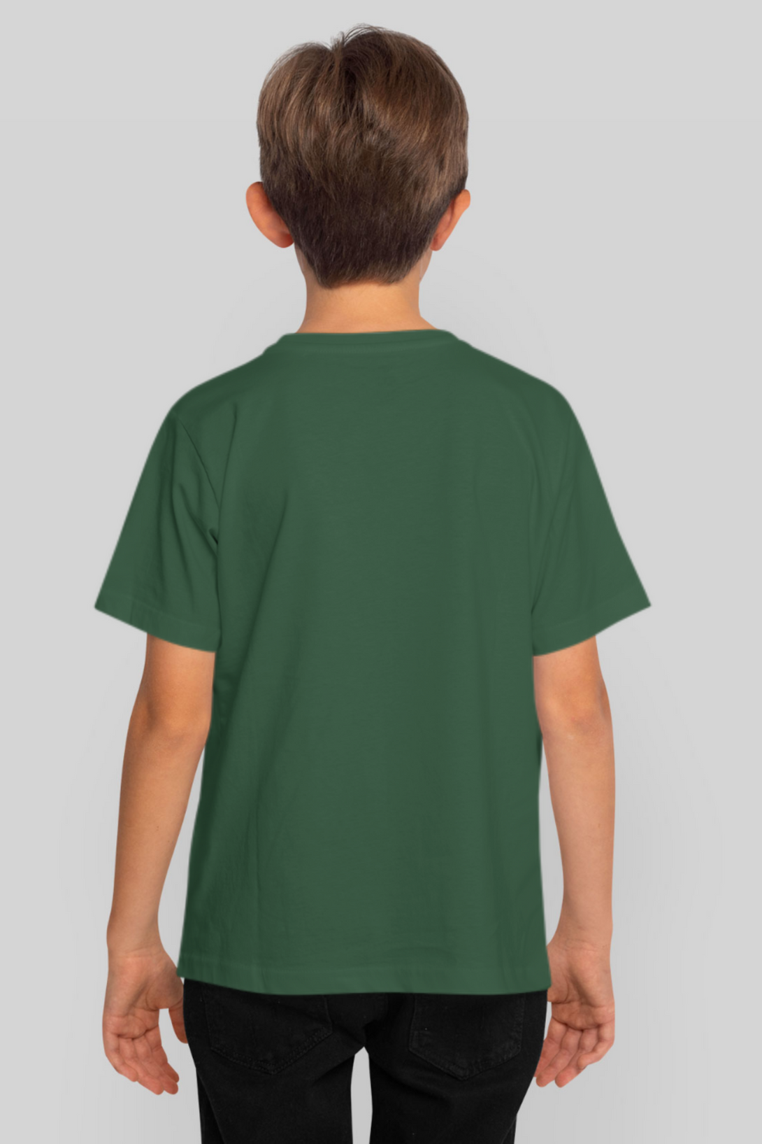 Bottle Green T-Shirt For Boy - WowWaves - 2
