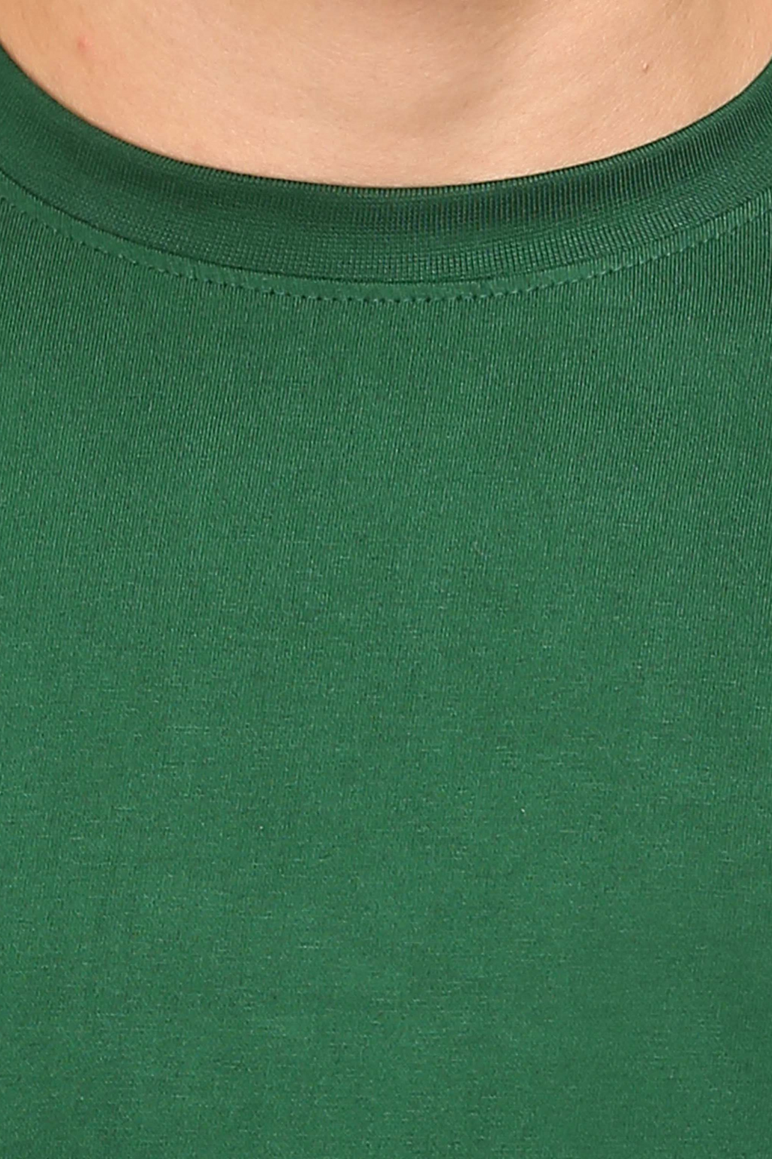 Bottle Green T-Shirt For Men - WowWaves - 2