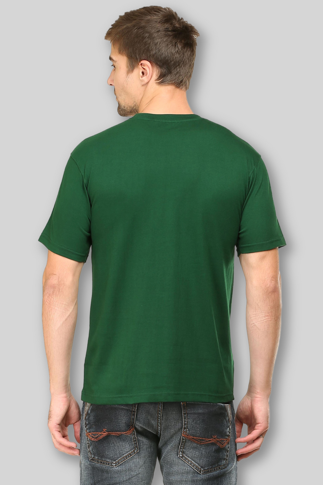 Bottle Green T-Shirt For Men - WowWaves - 5