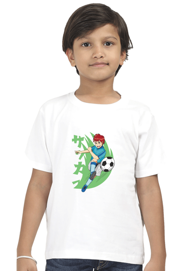 Anime Soccer Player Printed T-Shirt For Boy - WowWaves