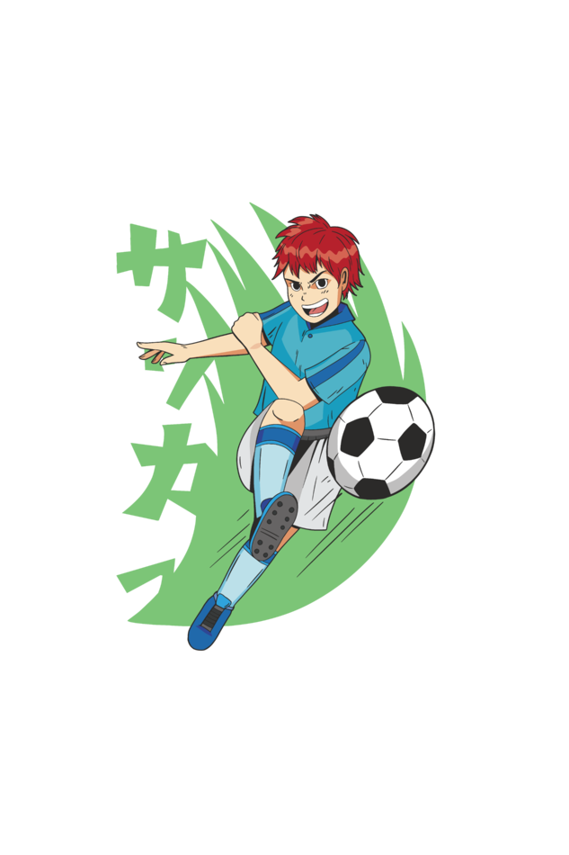 Anime Soccer Player Printed T-Shirt For Boy - WowWaves - 1