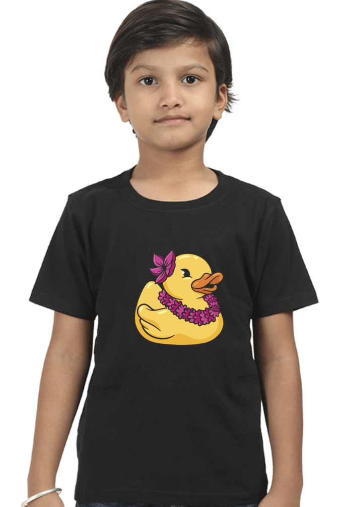 Hawaiian Duck Printed T-Shirt For Boy - WowWaves - 2