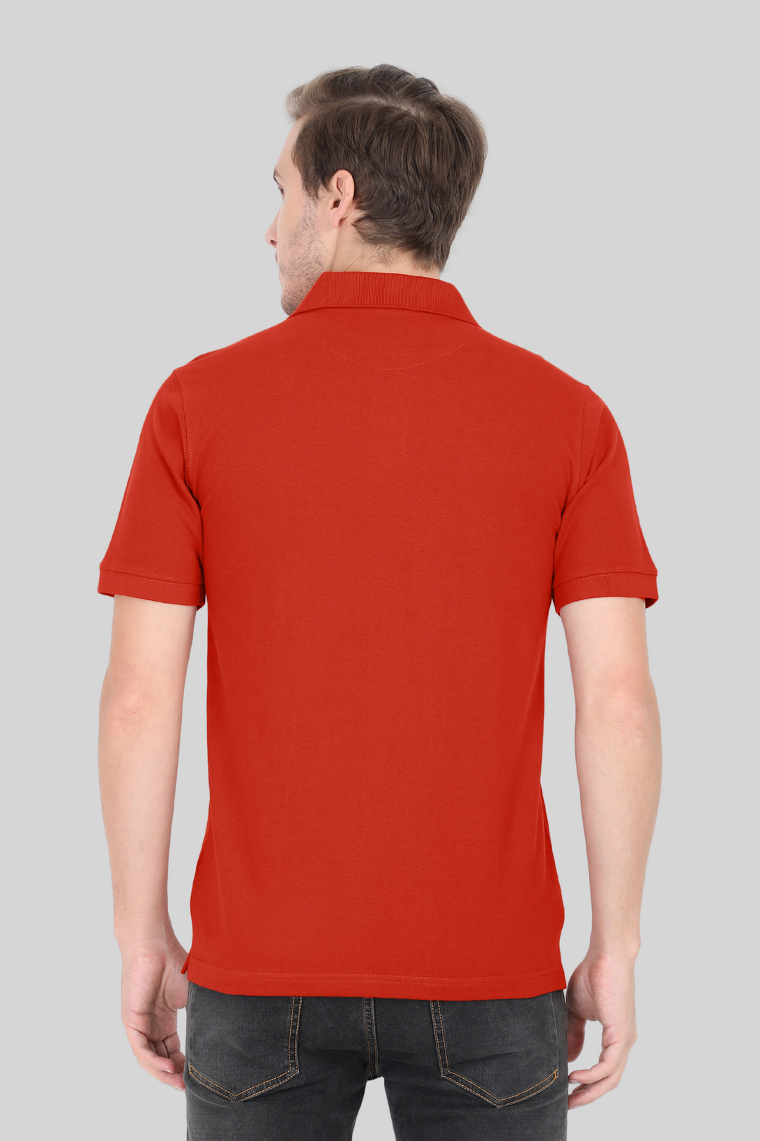 Brick Red Polo T-Shirt For Men - WowWaves - 6