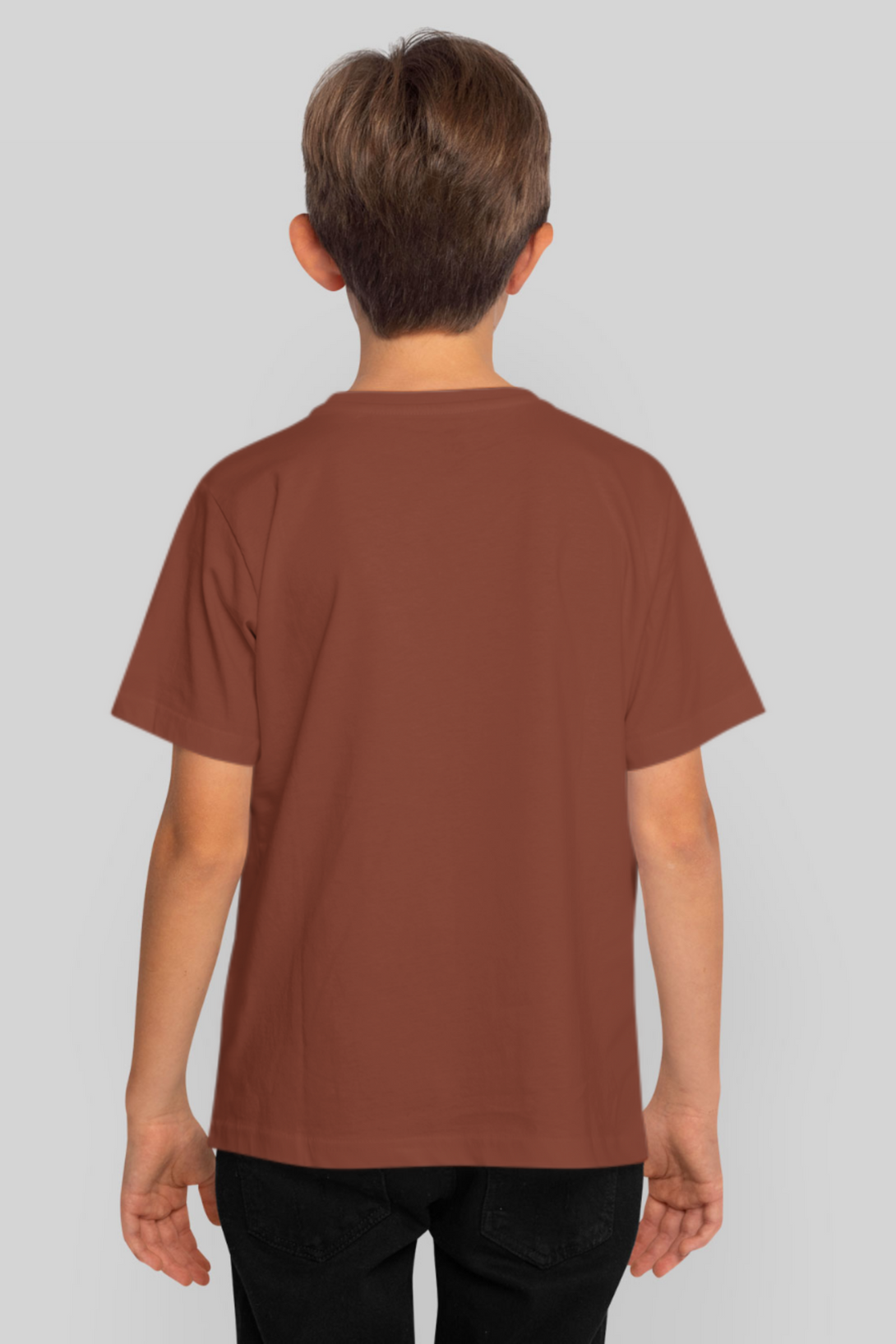 Brick Red T-Shirt For Boy - WowWaves - 2