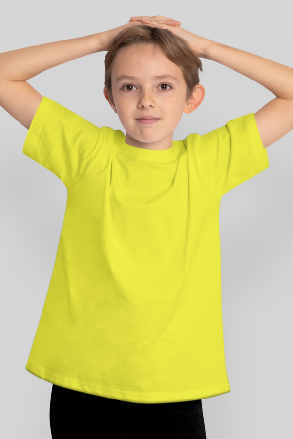 Bright Yellow T-Shirt For Boy - WowWaves