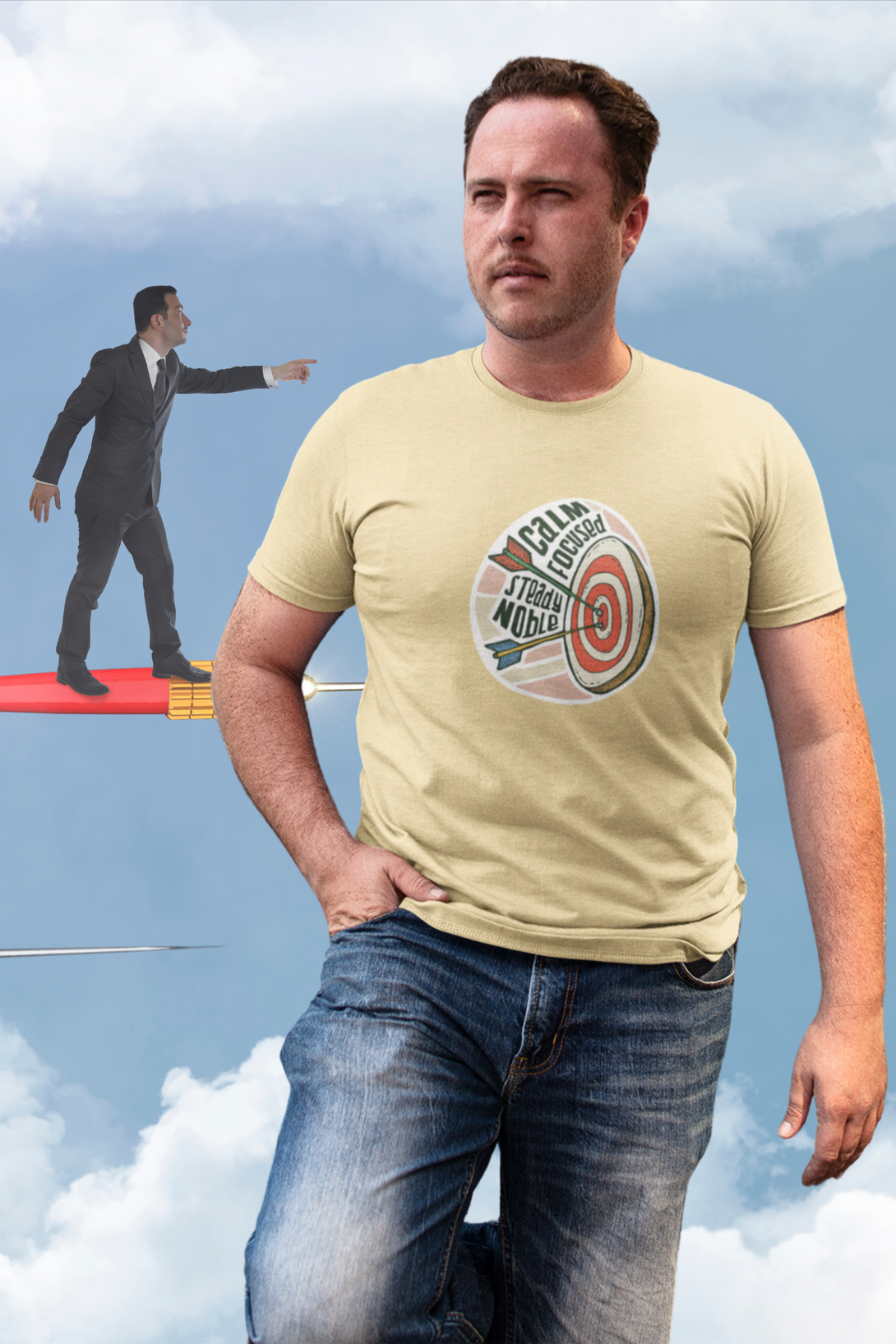 Bullseye Printed T-Shirt For Men - WowWaves - 4