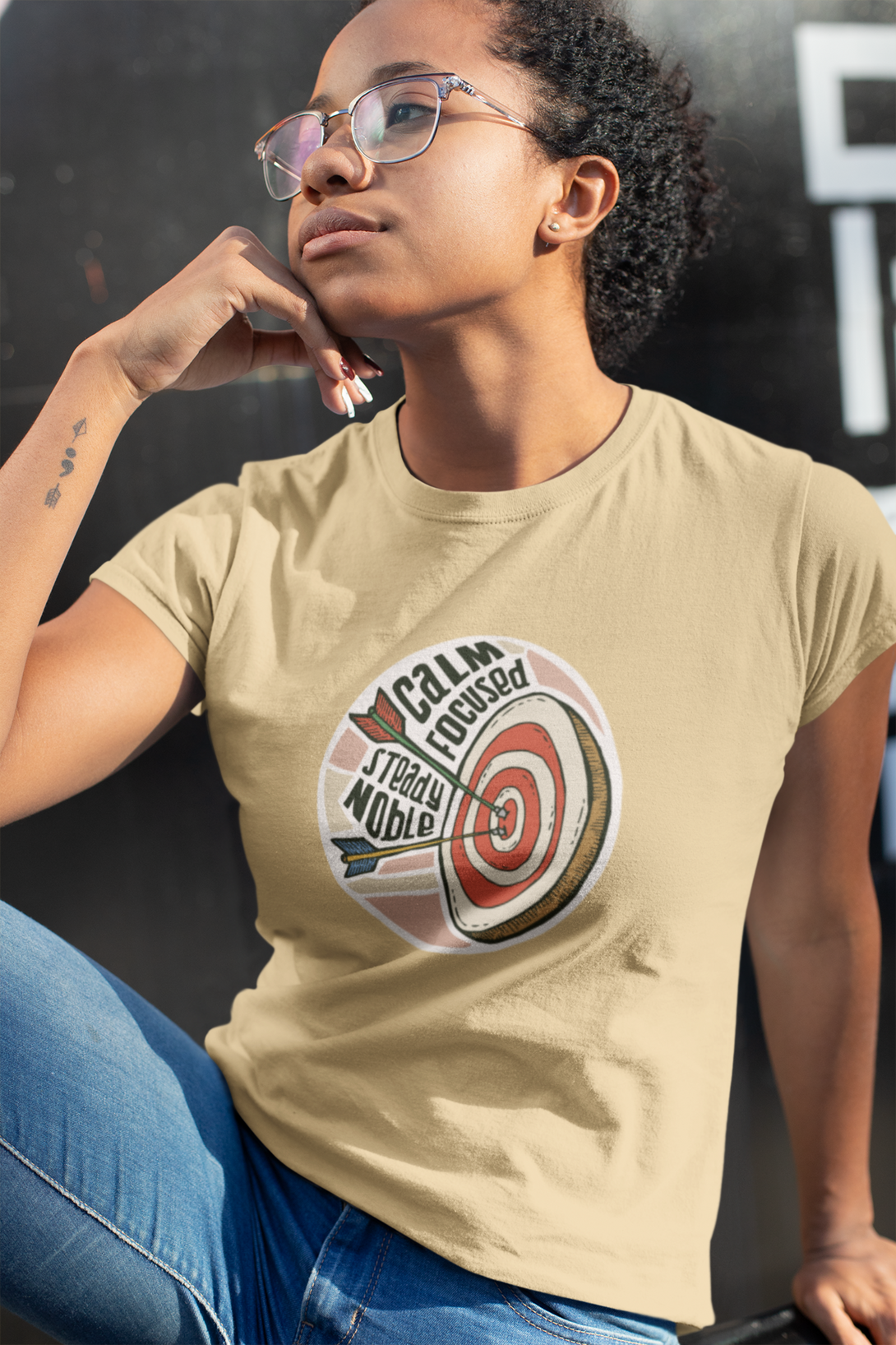 Bullseye Printed T-Shirt For Women - WowWaves - 7