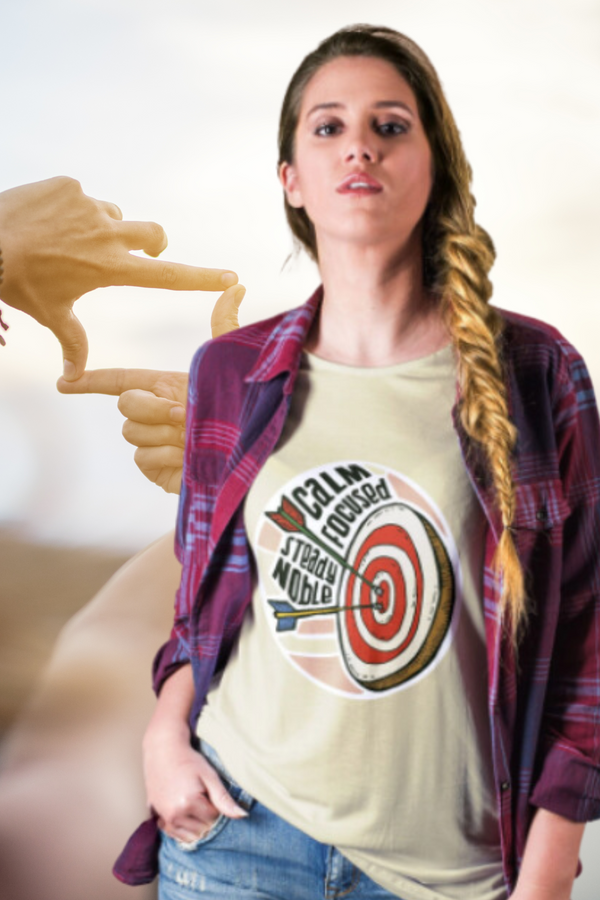 Bullseye Printed T-Shirt For Women - WowWaves