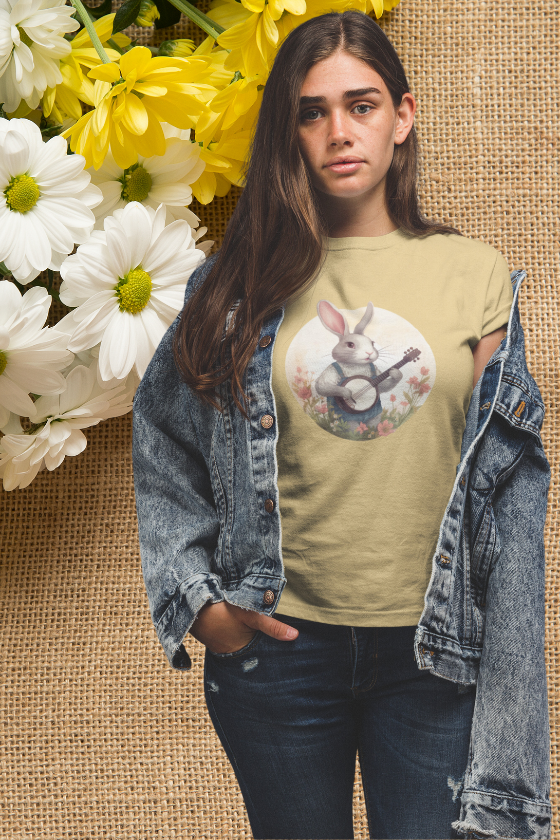 Bunny Jammin Printed T-Shirt For Women - WowWaves - 7