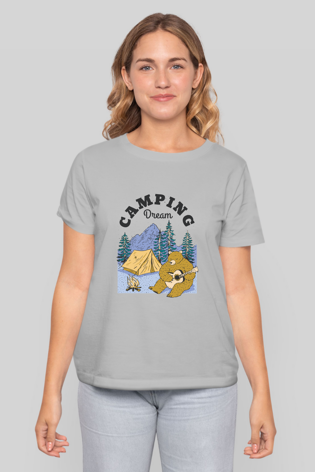 Camping Dream Printed T-Shirt For Women - WowWaves - 10