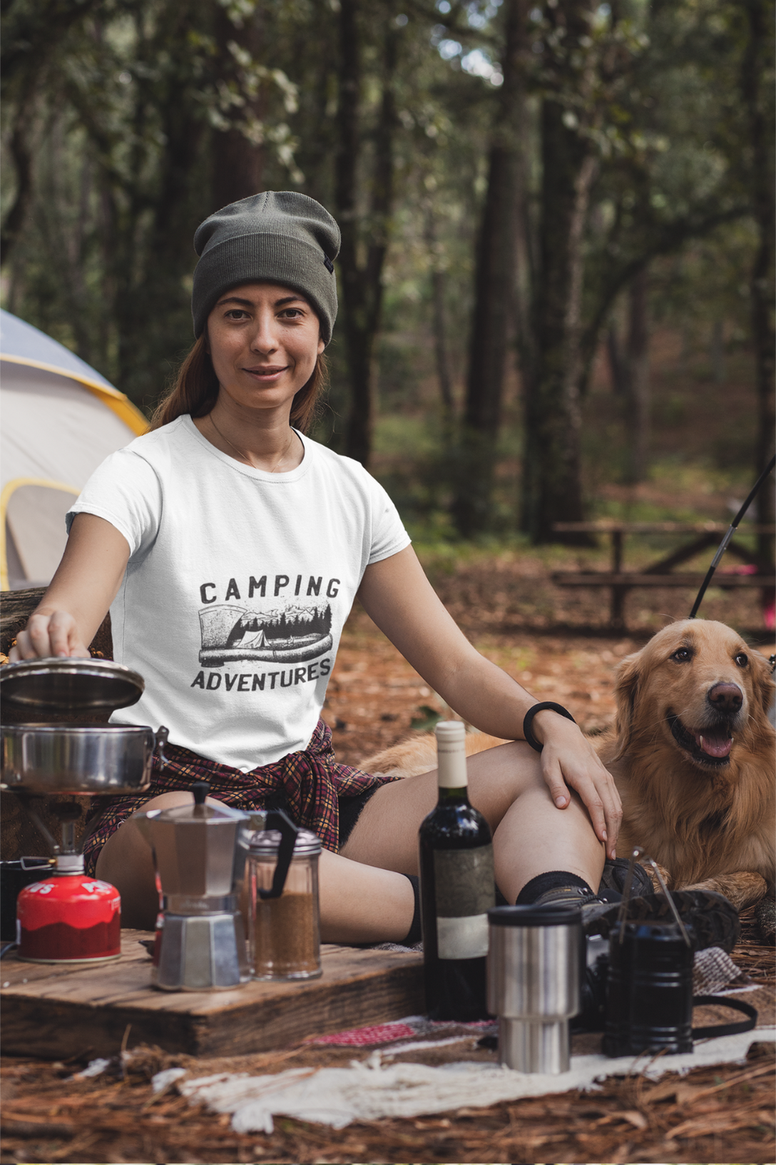 Camping Adventures Printed T-Shirt For Women - WowWaves - 5