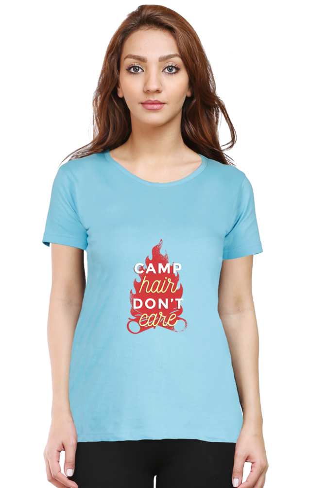 Camping Vibes Printed Scoop Neck T-Shirt For Women - WowWaves - 10
