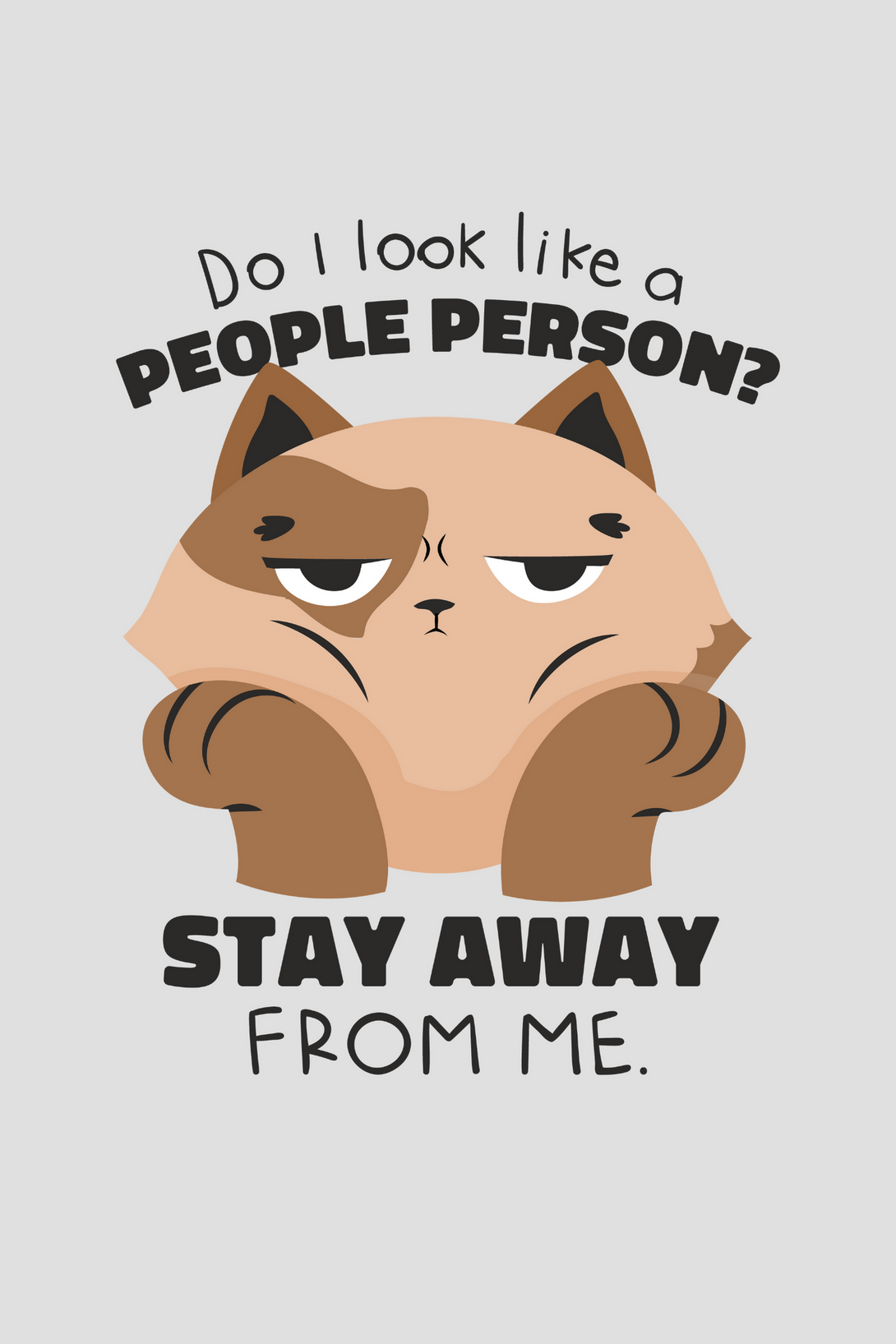 Anti Social Cat Printed T-Shirt For Men - WowWaves - 1