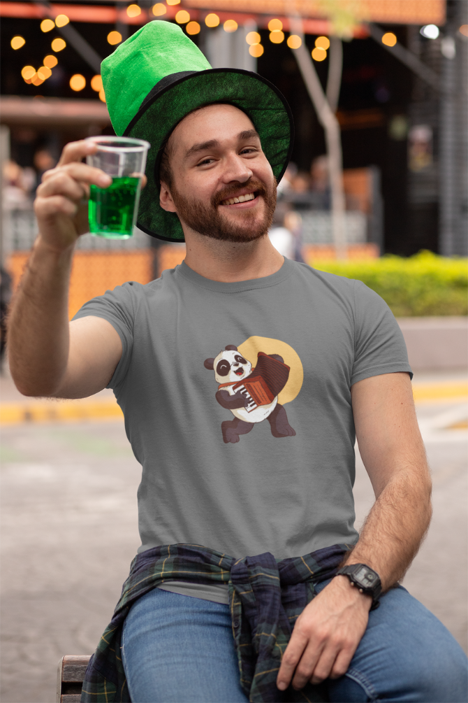 Panda Melody Printed T-Shirt For Men - WowWaves - 2
