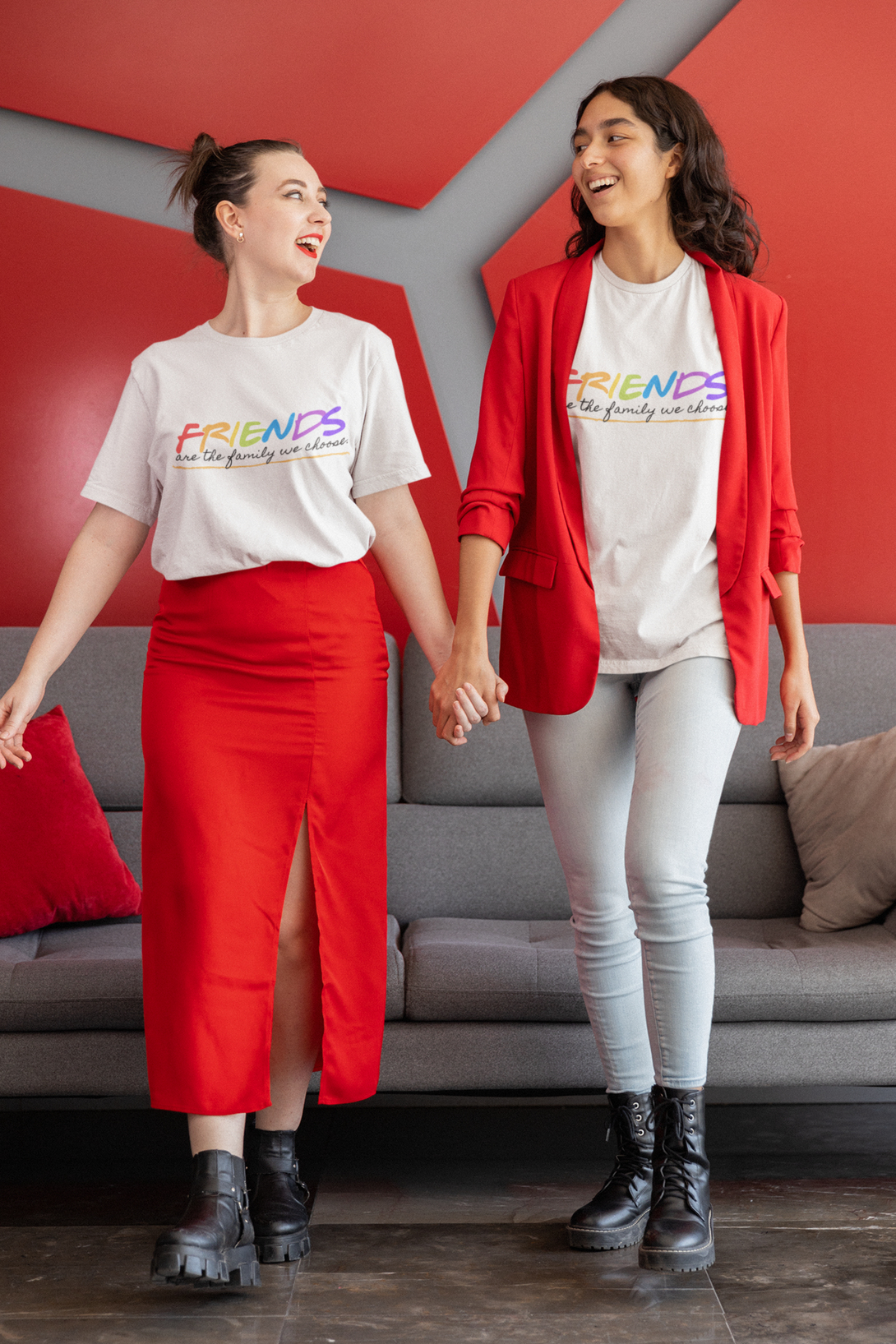 Chosen Family Printed Oversized T-Shirt For Women - WowWaves - 2