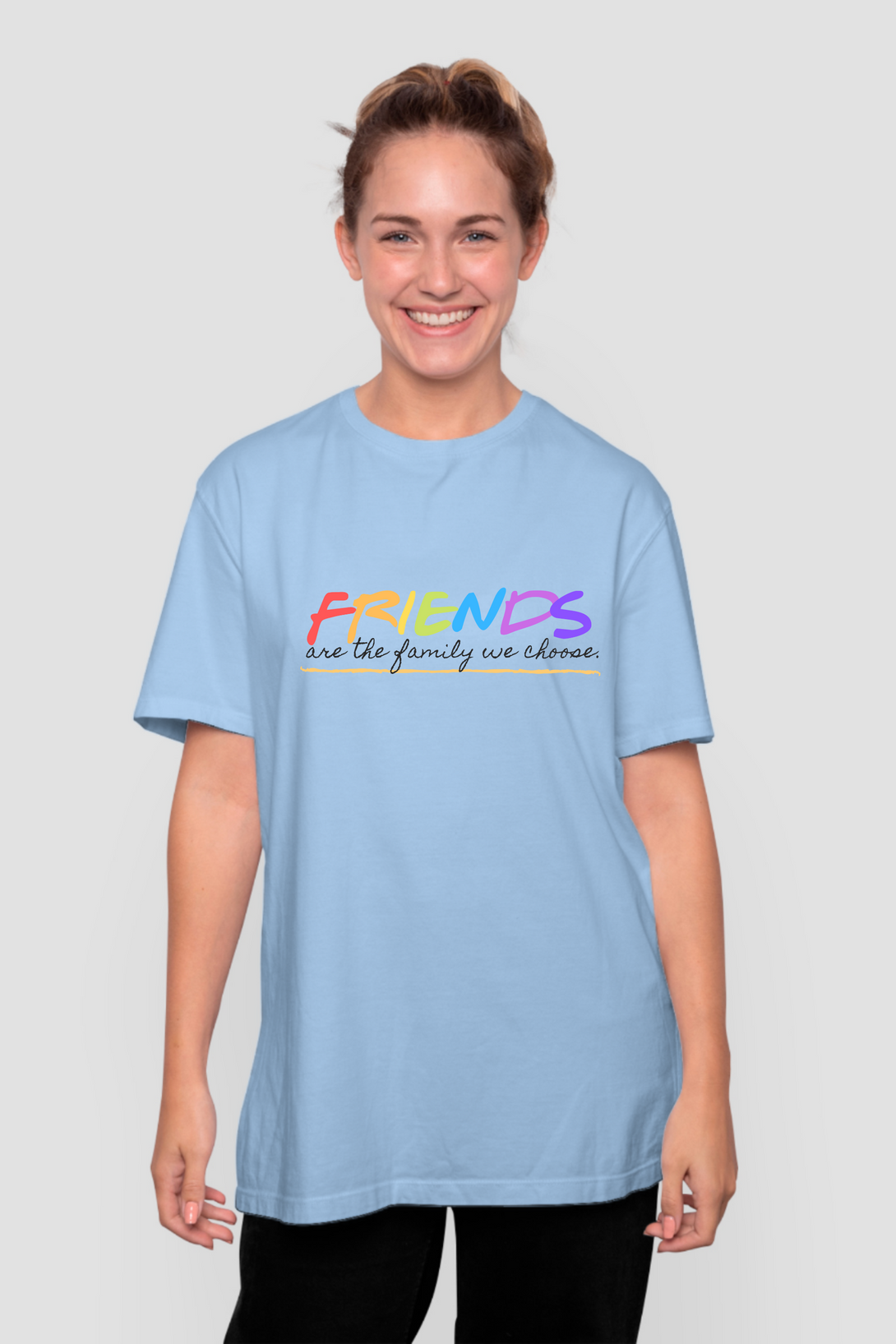 Chosen Family Printed Oversized T-Shirt For Women - WowWaves - 8