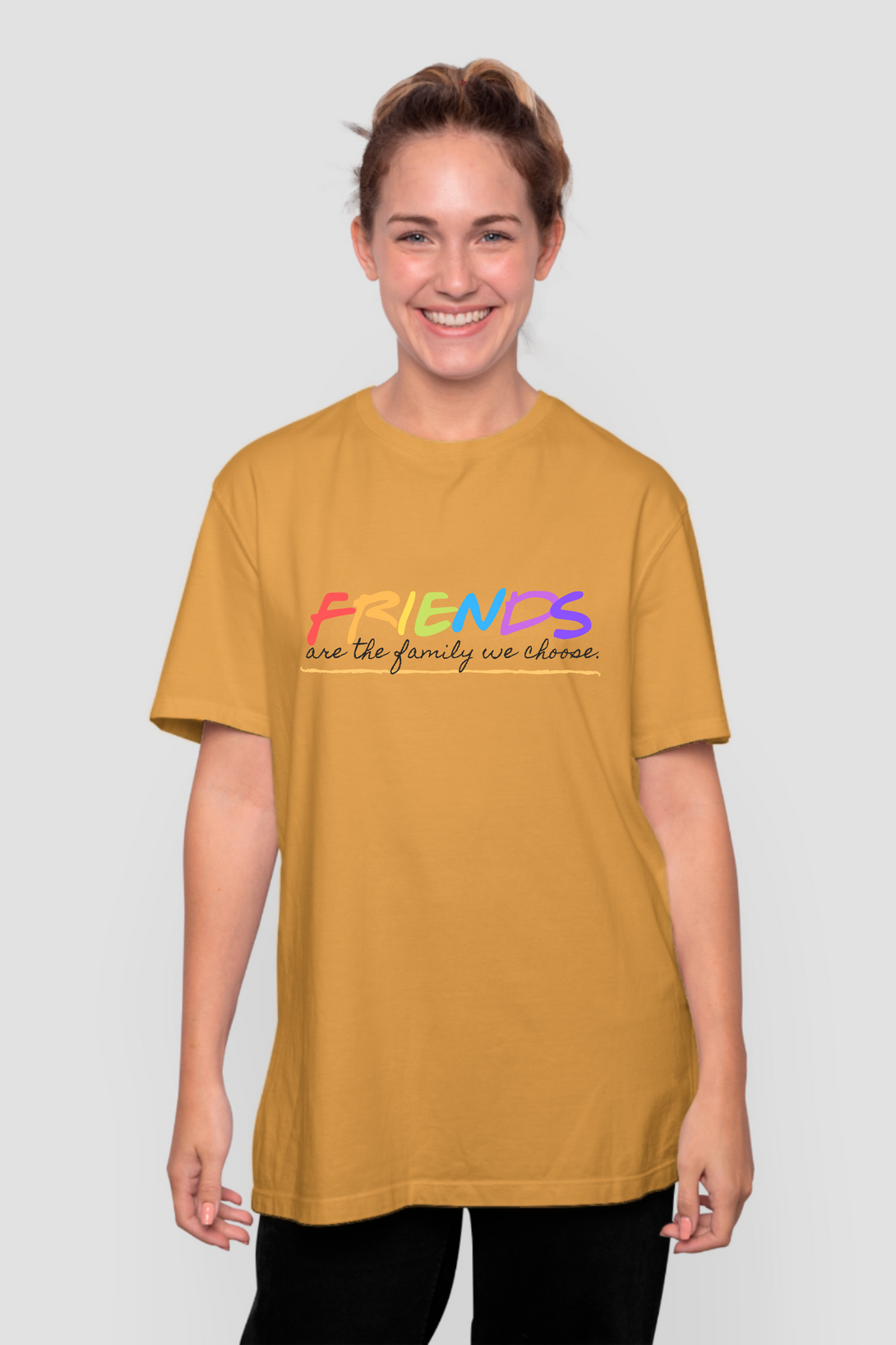 Chosen Family Printed Oversized T-Shirt For Women - WowWaves - 9