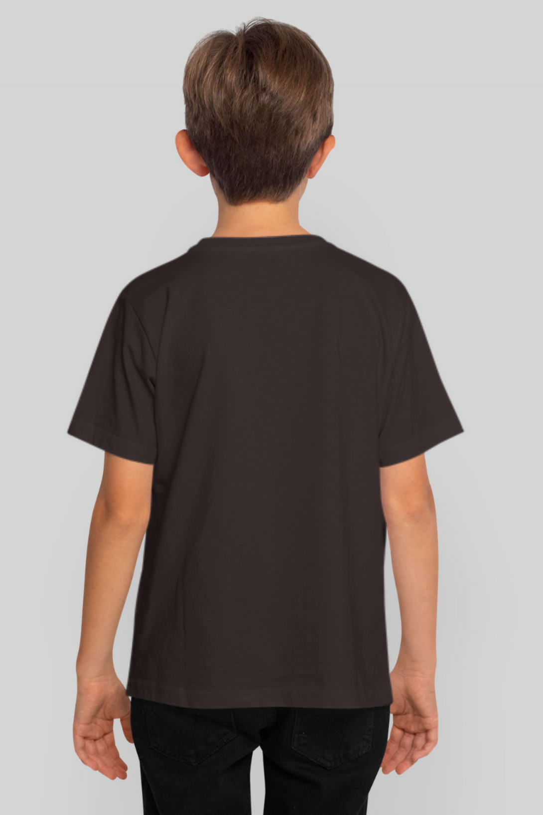 Coffee Brown T-Shirt For Boy - WowWaves - 2
