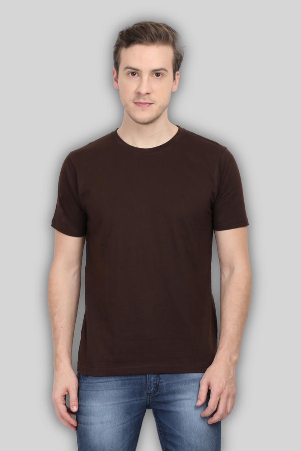 Coffee Brown T-Shirt For Men - WowWaves