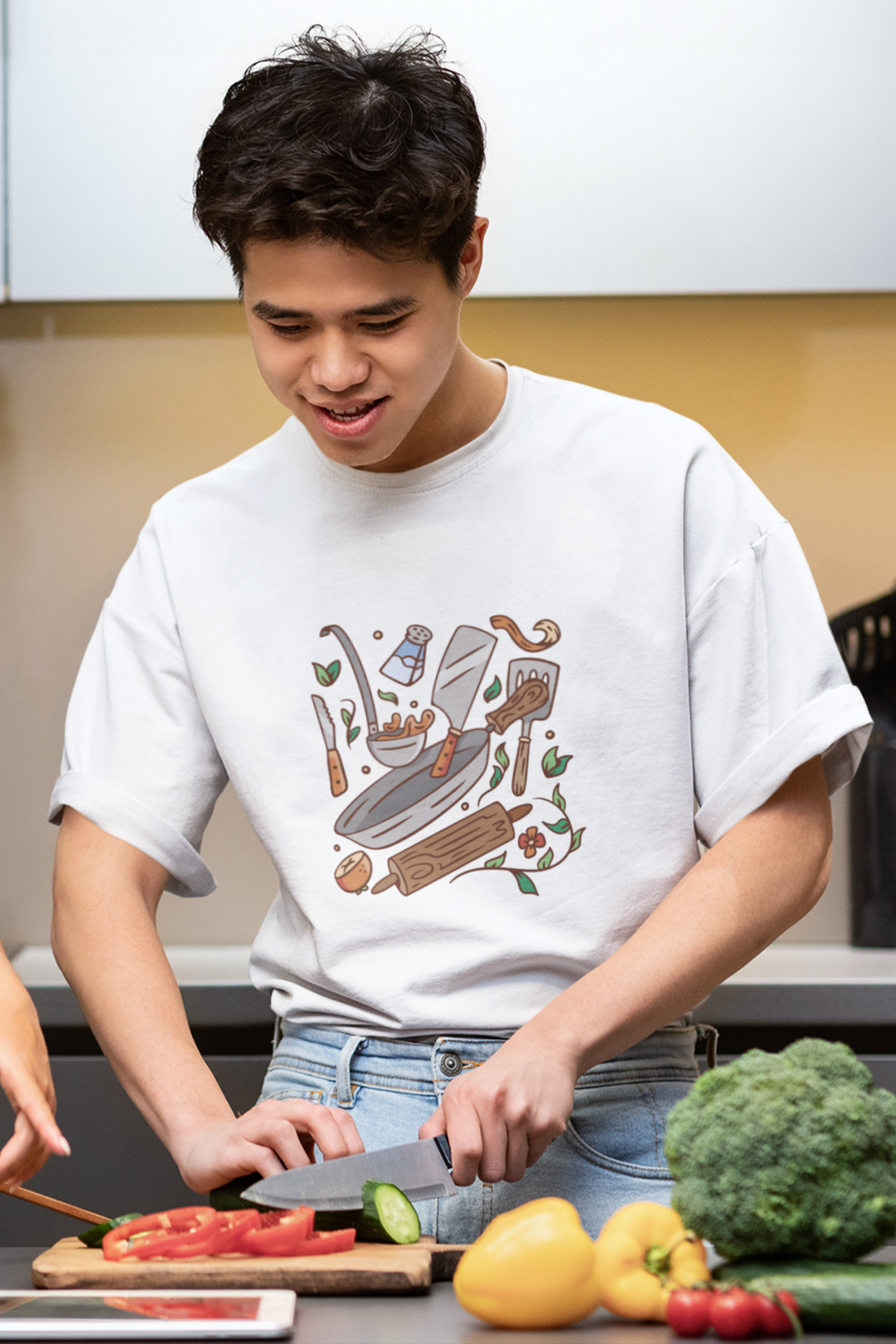 Kitchen Elements Printed T-Shirt For Men - WowWaves - 6