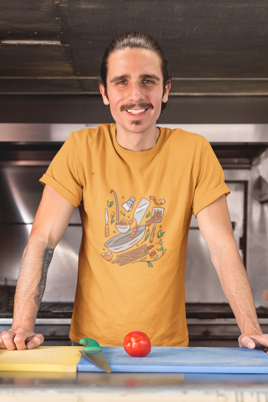 Kitchen Elements Printed T-Shirt For Men - WowWaves - 5