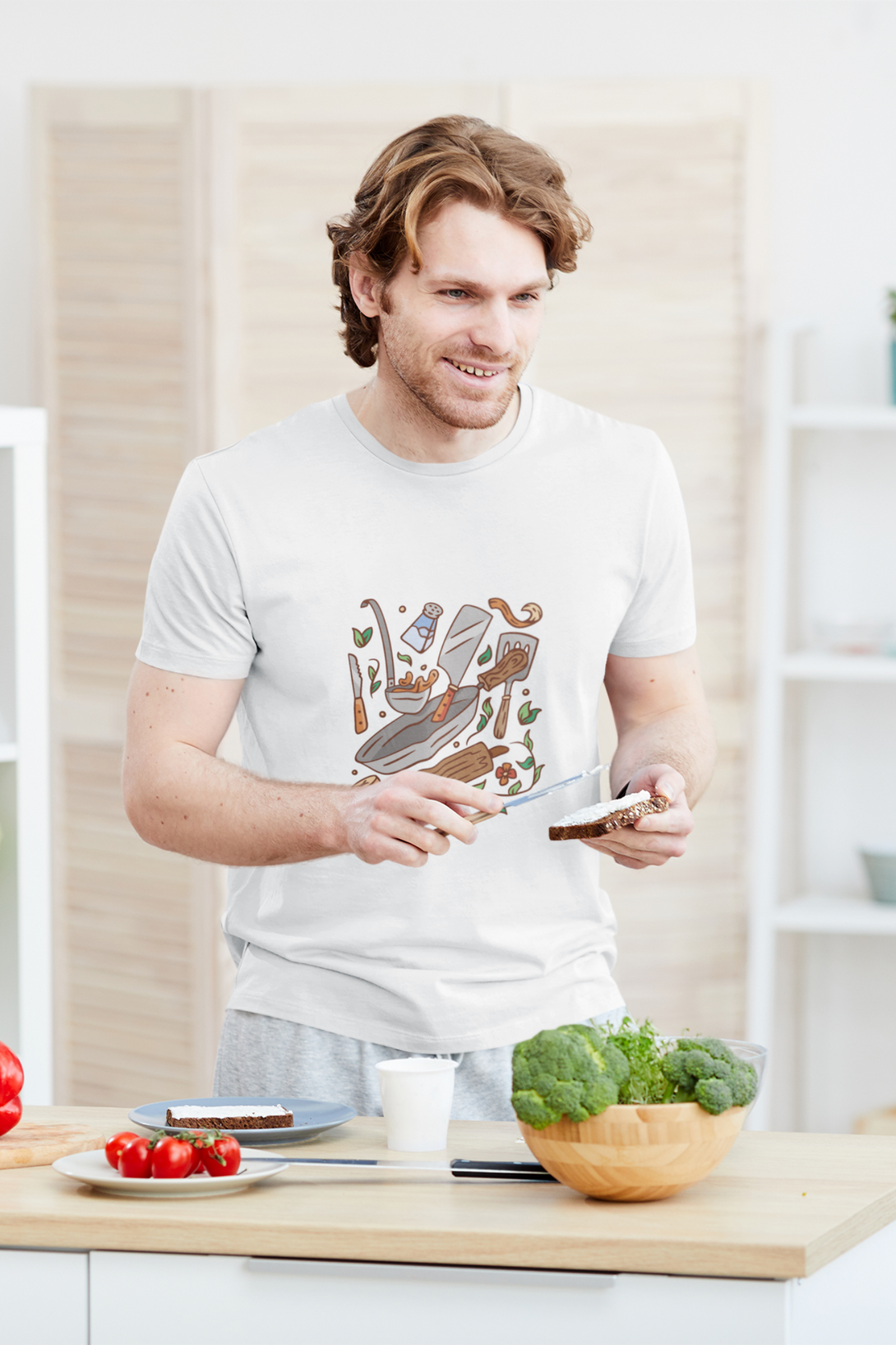 Kitchen Elements Printed T-Shirt For Men - WowWaves - 3