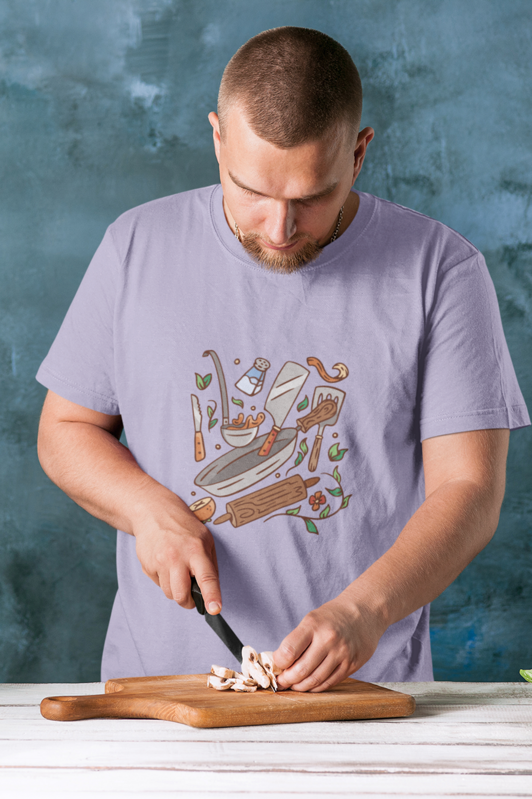 Kitchen Elements Printed T-Shirt For Men - WowWaves - 7