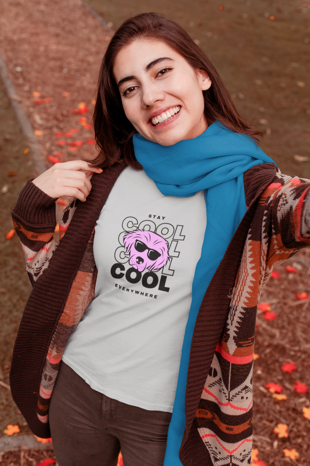 Stay Cool Everywhere Printed T-Shirt For Women - WowWaves - 2