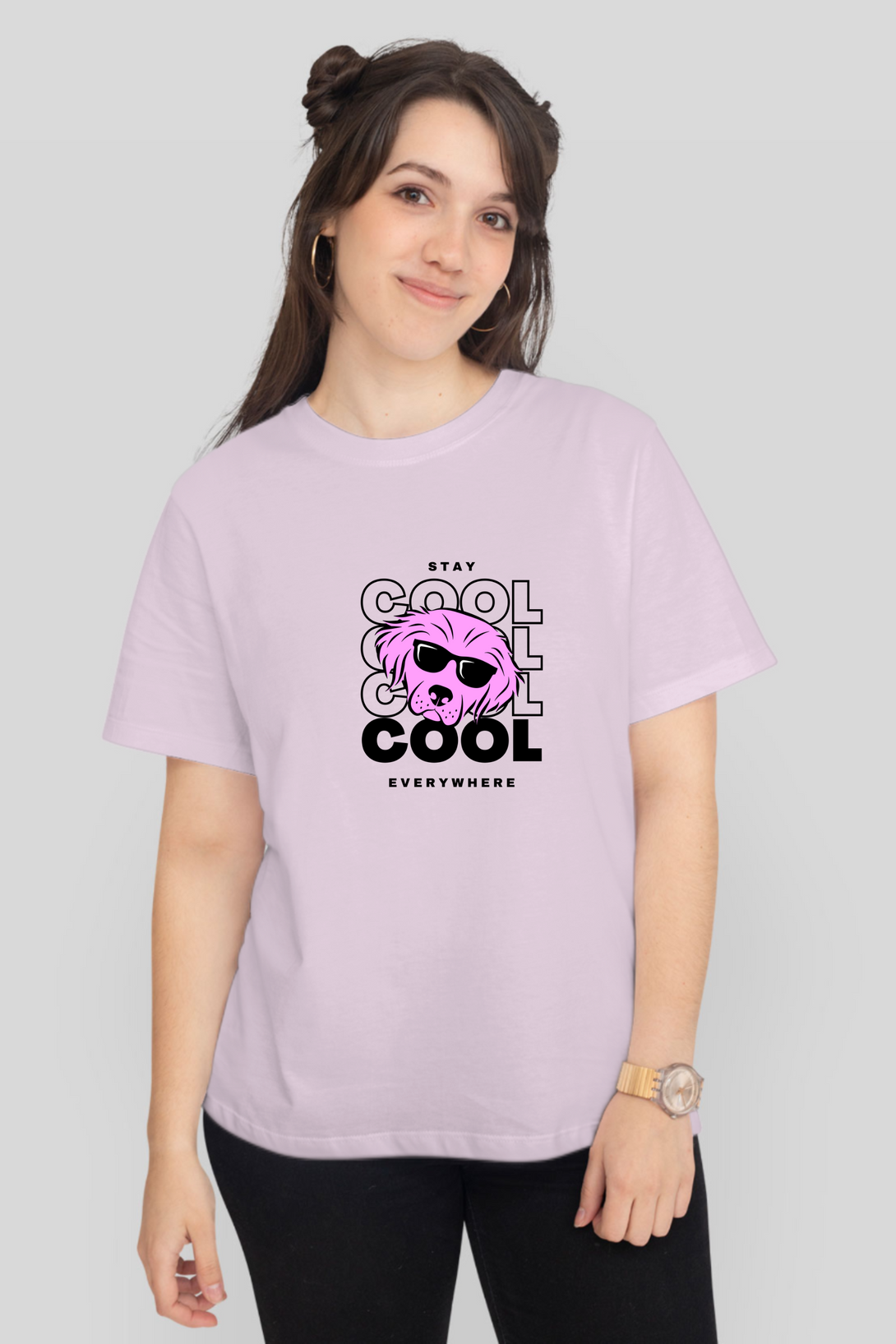 Stay Cool Everywhere Printed T-Shirt For Women - WowWaves - 9